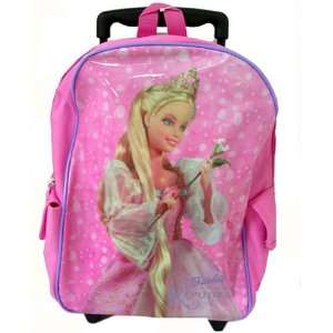    Elegant Barbie Rolling Backpack School Luggage Toys & Games
