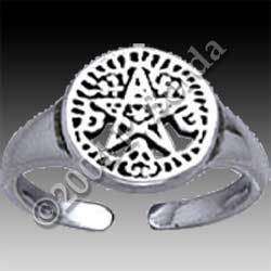 Dryad Designs Silver Tree Pentacle Toe Ring  