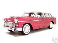1955 CHEVROLET NOMAD PINK 118 SCALE DIECAST MODEL  