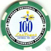 11 gm Las Vegas Centennial 1905 2005 poker chip  