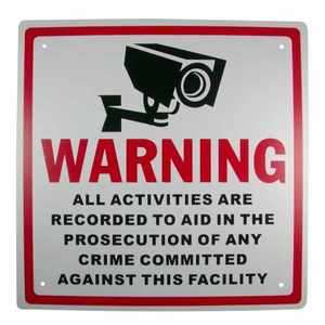 Video Surveillance Warning Crime Prevention Sign  