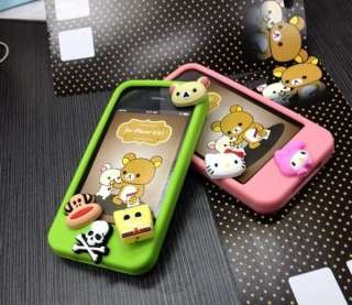   Cute animals Soft Case For iPhone 4 4G 4s + 3 Button Cover choose one