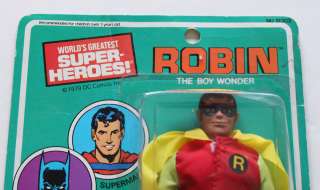 Vintage Mego WGSH ROBIN MOC Worlds Greatest Super Heroes WITH PLASTIC 