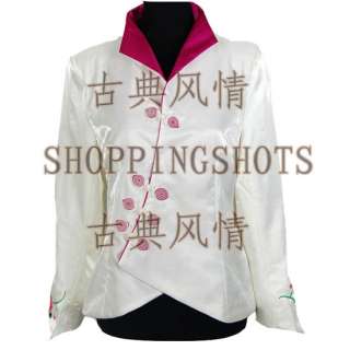 Chinese clothing top outerwear coat jacket 060753 white  