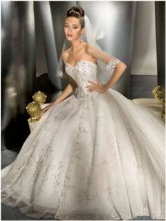   /Ivory Sweetheart Embroidery PROM gown Wedding Dress Size4 20  