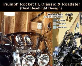 Triumph Rocket III 19 ALL YEARS Light Green Windshield Screen  