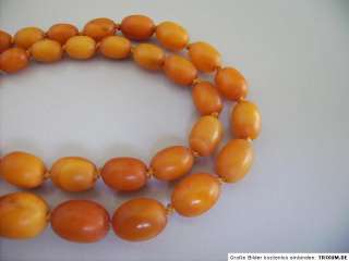   VINTAGE genuine baltic egg yolk Butterscotch AMBER necklace ART DECO