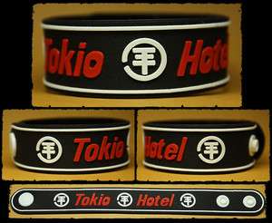 TOKIO HOTEL Rubber Bracelet Wristband White  