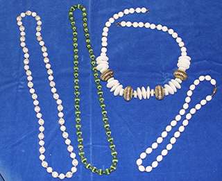   clasp. The beads are glass are some hard plastic. There is some