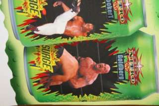 Surge Action Cans WCW Coca Cola 1999 Store Display Sign Soda Soft 