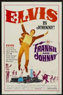 FRANKIE AND JOHNNY MOVIE POSTER Elvis Presley VINTAGE  