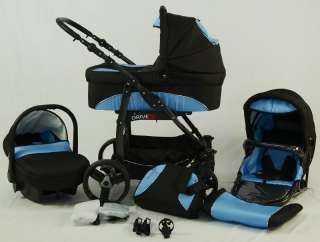 DRIVE II * Kombi Kinderwagen 3in1 Travel Set lux4kids 4260261557590 