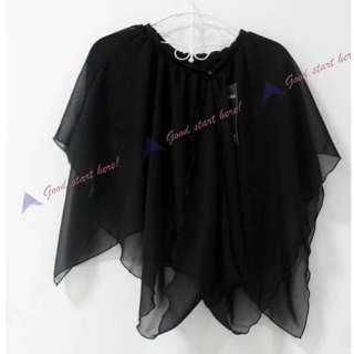   irregular dovetail flowing chiffon skirts girl black dress  