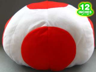Super Mario Brothers Red Toad Cosplay Plush Hat 12 inches  