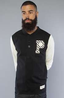 Play Cloths The Home Run Henley in Black  Karmaloop   Global 