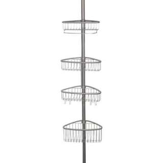 interDesign Forma Tension Pole Shower Caddy in Brushed Stainless Steel 