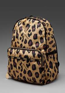 JOYRICH x LeSportSac Double Zip Backpack in Gold Leopard at Revolve 
