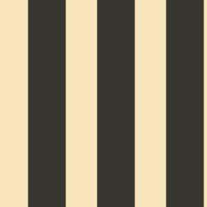 The Wallpaper Company 56 sq.ft. Black And Ivory Large Scale Stripe 