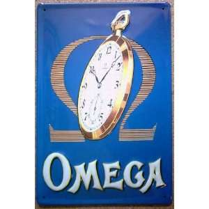 Blechschild Omega Taschenuhr Schild Werbung  Küche 