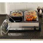 Deni 2 Section Stainless Steel Buffet Server