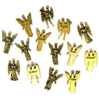 14 Tibetan Silver Gold Plated Archangel Charms Angels  