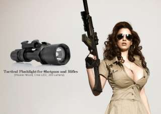 Tactical Flashlight for Shotguns and Rifles (Weaver Mount, Cree LED 