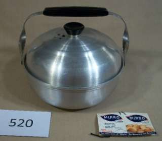 Vtg MIRRO aluminum stove top BUN WARMER basket  