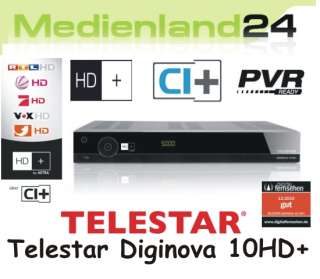 Telestar DIGINOVA 10 HD+ Sat Receiver CI+ PVR USB HDTV  