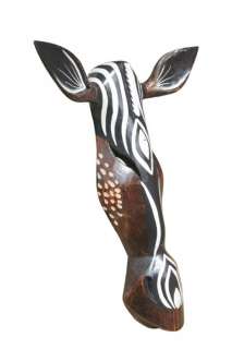 Afrika Maske Zebra Wandmaske Braun Asien Holz 50cm 04  