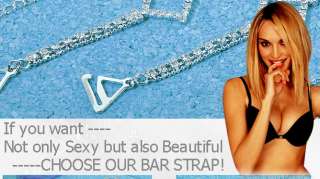 new clear crystal adjustable bra straps metal diamante  