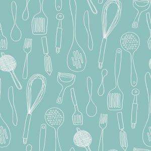 York Wallcoverings 56 sq. ft. Kitchen Contours Silhouettes Wallpaper 