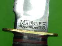 US Vintage MARBLES Gladstone 7 Huge Hunting Knife Stag Butt  