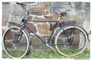 schwarzes NOSTALGIE old school Fahrrad Postfahrrad Herrenrad mit 