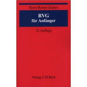 RVG für Anfänger  Horst Reiner Enders Bücher