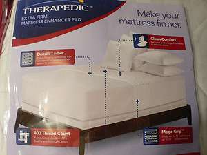 BRAND NEW THERAPEDIC EXTRA FIRM MATTRESS ENHANCER PAD TWIN OR FULL 