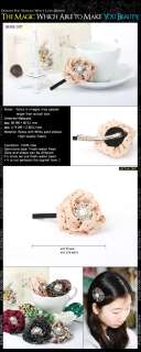 Women Accessory Fabric FLOWER USE PEARL Hairclip P061  