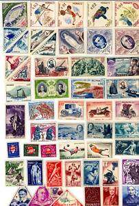 Monaco, 50 different stamps collection  