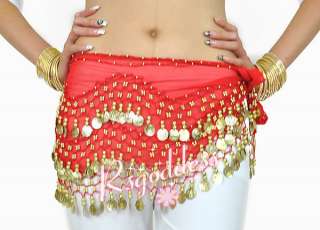 belly dance Bauchtanz Kostüm Hüfttuch Gürtel 22 Farbes  