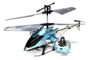 Z008 Model 4ch Blue Gyro LED Mini Helicopter RTF EH455  