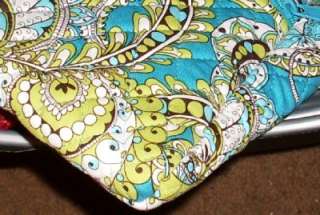 VERA BRADLEY GREEN & TURQUOISE PEACOCK HIPSTER CROSSBODY BAG EXCELLENT 