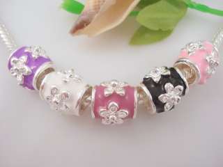 10pcs Silver Style Charm Spacer Beads Fit Bracelet MH19  