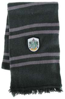 HARRY POTTER Slytherin House WOOL SCARF w/ CREST green LICENSED NEW 