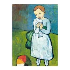 Picasso, Pablo   L Enfant Au Pigeon   Kunstdruck Artprint Gemälde 