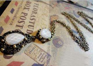 V9009 New Fashion Jewelry Retro Rhinestone Palace gem pendant Necklace 