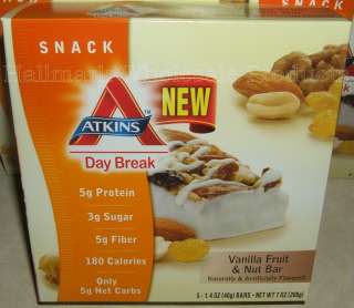 ATKINS BARS MEAL REPLACEMENT FOOD LOW CARB LOSE WEIGHT LOSS CANDY 