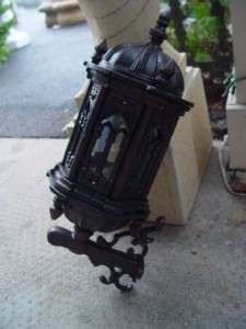 HEAVY SOLID GOTHIC CAST IRON VICTORIAN STYLE SCONCES  