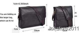   Quality Mens Genuine Leather Shoulder Briefcase Messenger Bag  