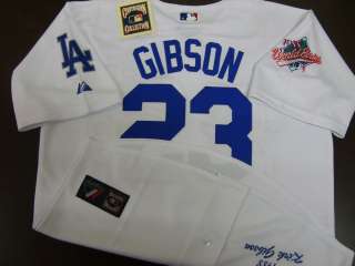 Los Angeles Dodgers #23 Kirk Gibson 1988 W/S Patch Throwback 