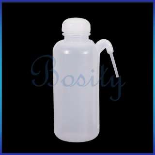   Cylinder Body White Plastic Lab Bottle Squeeze Dispensing Bottle