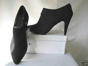 Womens black suede high heel ankle boots NEW Size 9 10  